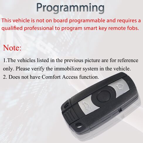Key Fob Replacement CAS3 Fits for BMW X1 X5 X6 M3 325i,328i,335i,525i,528i,530i,535i,550i & More 2004-2014 Remote Control Keyless Entry KR55WK49127 KR55WK49123 in Saudi Arabia