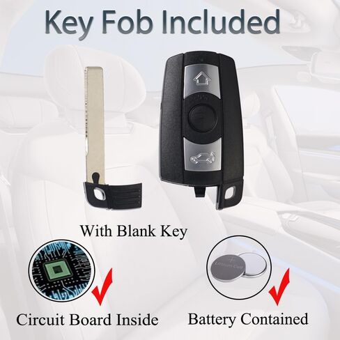 Key Fob Replacement CAS3 Fits for BMW X1 X5 X6 M3 325i,328i,335i,525i,528i,530i,535i,550i & More 2004-2014 Remote Control Keyless Entry KR55WK49127 KR55WK49123 in Saudi Arabia