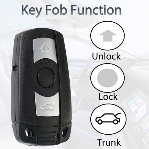 Key Fob Replacement CAS3 Fits for BMW X1 X5 X6 M3 325i,328i,335i,525i,528i,530i,535i,550i & More 2004-2014 Remote Control Keyless Entry KR55WK49127 KR55WK49123 in Saudi Arabia
