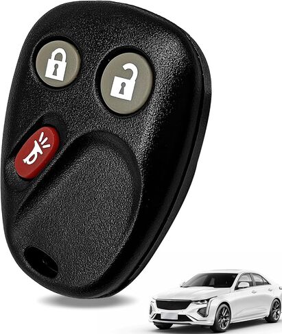 LHJ011 3-Button Key Fob Keyless Remote Control Compatible with 2003-2007 CadiIIac Escalade Chevy Avalanche Tahoe Suburban Silverado Hummer H2 Yukon Sierra (1 Pcs Black) in Saudi Arabia