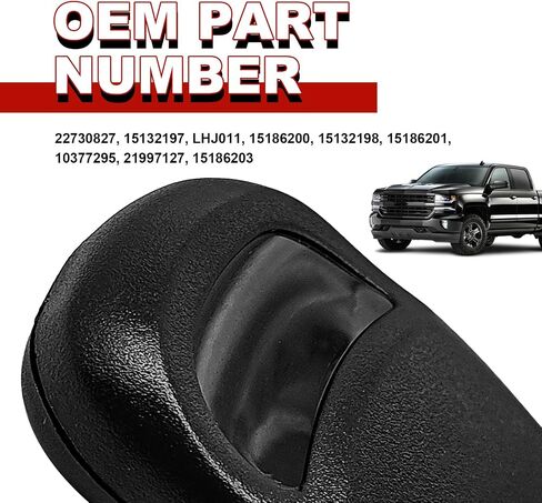 LHJ011 3-Button Key Fob Keyless Remote Control Compatible with 2003-2007 CadiIIac Escalade Chevy Avalanche Tahoe Suburban Silverado Hummer H2 Yukon Sierra (1 Pcs Black) in Saudi Arabia