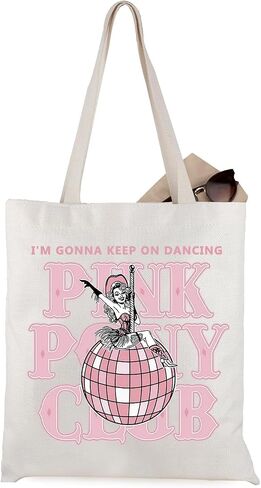 WCGXKO Singer Pink Tote Bag Pride Music Fan Gift Song Lyrics Concert Merch in Saudi Arabia