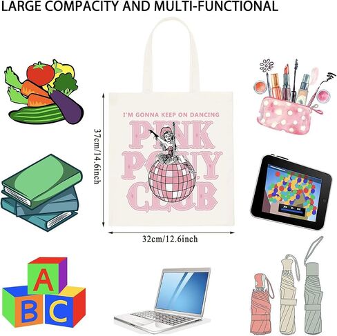WCGXKO Singer Pink Tote Bag Pride Music Fan Gift Song Lyrics Concert Merch in Saudi Arabia