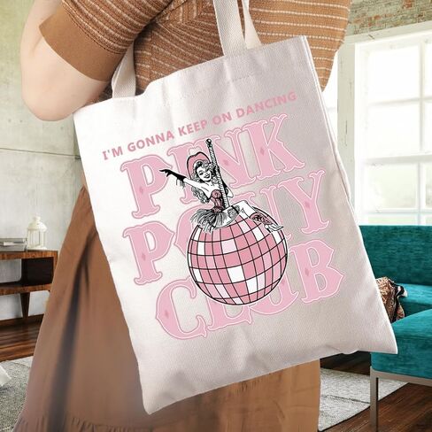 WCGXKO Singer Pink Tote Bag Pride Music Fan Gift Song Lyrics Concert Merch in Saudi Arabia