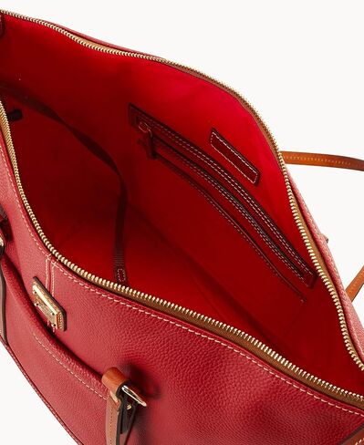 Dooney & Bourke Handbags for Women, Pebble Grain Leather Tote Bag with Zipper & Compartments in Kuwait
