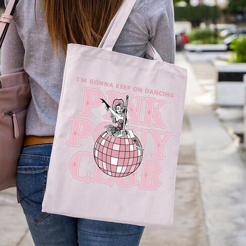 WCGXKO Singer Pink Tote Bag Pride Music Fan Gift Song Lyrics Concert Merch in Saudi Arabia
