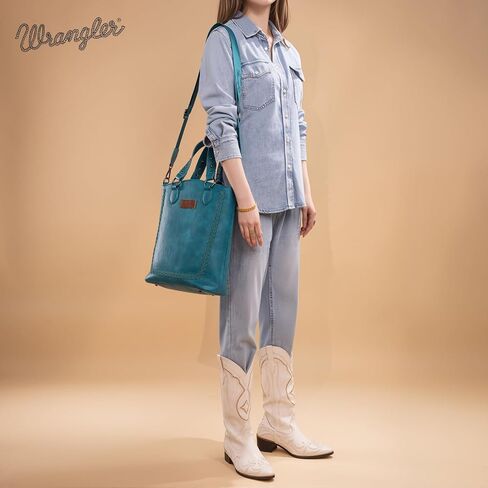 حقيبة حمل Wrangler للنساء الكبرى محافظ حقائب اليد المصممة الغربية in Kuwait