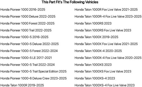 TUSK BRAKE PAD - METLED METITION MOBITER MOBATERK BRAKE LEFT BRAKE HONDA TALON 1000R FOX LIVE VALVE 2021-2025 in Saudi Arabia