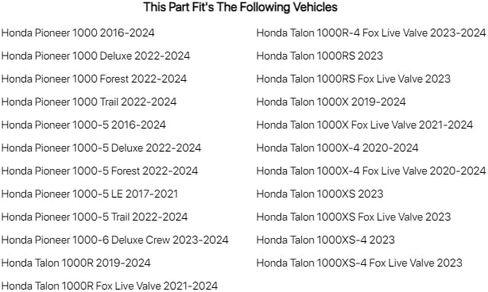 TUSK BRAKE PAD - METLED METITION MOBITER MOBATERK BRAKE LEFT BRAKE HONDA TALON 1000R FOX LIVE VALVE 2021-2025 in Saudi Arabia