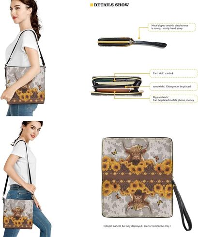 مجموعة دلو كروس كيس للنساء سيدة ، محفظة جلدية ومحفظة مجموعة دلو كبيرة مع محفظة in Kuwait