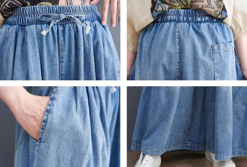 Lai Meng Five Cats Women's Women Wide Wide Legens Carns Prouts المرن مع جيوب in Kuwait