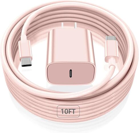 iPad Pro Charger,20W USB C Fast Charger with 10FT Long Fast Charging Cord for iPad Pro 12.9 5th/4th/3rd,11 inch 3rd/2nd/1st,iPad Air 5th/4th Generation,iPad Mini 6th,iPad 10th,iPhone 15 Pro Max/Plus in Saudi Arabia