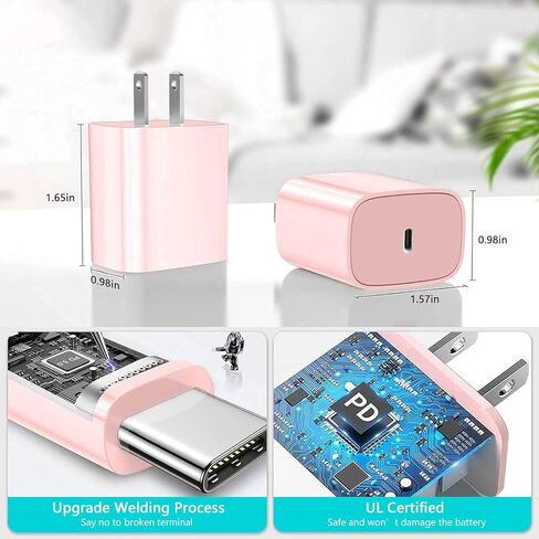 iPad Pro Charger,20W USB C Fast Charger with 10FT Long Fast Charging Cord for iPad Pro 12.9 5th/4th/3rd,11 inch 3rd/2nd/1st,iPad Air 5th/4th Generation,iPad Mini 6th,iPad 10th,iPhone 15 Pro Max/Plus in Saudi Arabia
