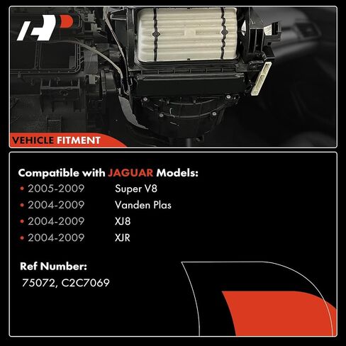 A-Premium HVAC Blower Motor مع قفص المروحة متوافق مع Jaguar XJ8 2004-2009 ، XJR 2004-2009 ، Vanden Plas 2004-2009 ، Super V8 2005-2009 ، 4.2L ، استبدل# C2C7069 in Saudi Arabia