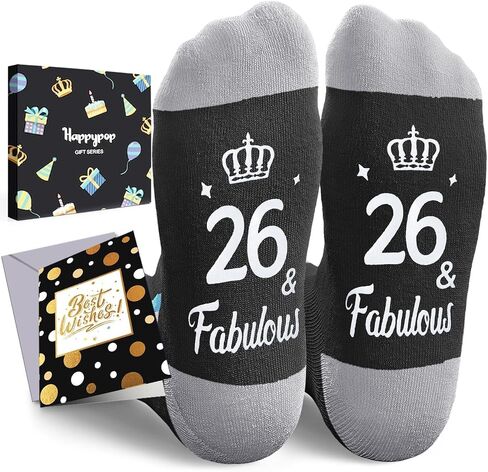HAPPYPOP Birthday Gift Ideas for Men Women - Socks for 26 27 28 29 30 Year Olds Male in Saudi Arabia