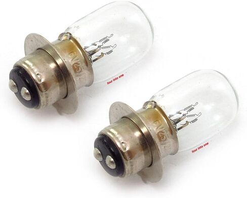 4Into1 2 Pack Dual Vilament Halogen Meadlb Bulb Clear White 6V 25W A3625 Fits Honda Kawasaki Suzuki Yamaha in Saudi Arabia