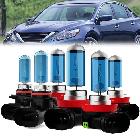 مصابيح المصابيح الأمامية متوافقة مع Nissan Murano 2009-2014 ، 9005 High Beam + H11 Low Beam + H11 Lights Light Light Light ، Super Bright 6000K White ، Pluge and Play ، حزمة 6 in Kuwait