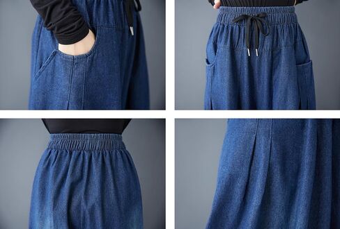 Lai Meng Five Cats Women's Women Wide Wide Legens Carns Prouts المرن مع جيوب in Kuwait