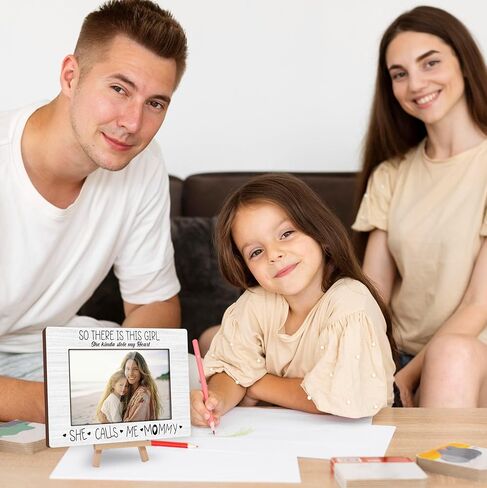 Picture Frames 4x6, Mothers Day Birthday Gifts for Mom, Best Mom Ever Gifts Wood Photo Frames for Mommy, Mom and Son Gifts Home Desk Table Decor (A09) in Kuwait