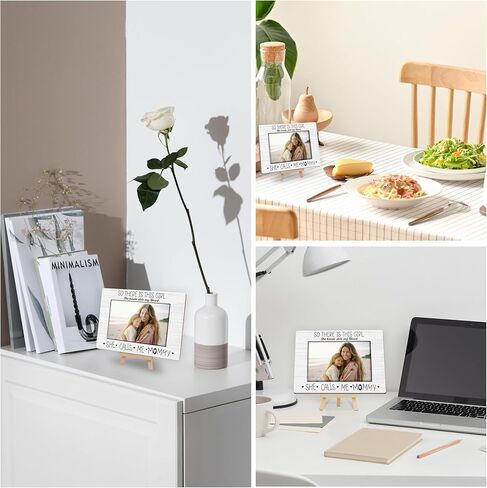 Picture Frames 4x6, Mothers Day Birthday Gifts for Mom, Best Mom Ever Gifts Wood Photo Frames for Mommy, Mom and Son Gifts Home Desk Table Decor (A09) in Kuwait