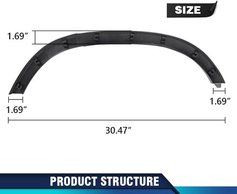 PIT66 الخلفية اليمنى Fender Wheel Flare Trim صب متوافق مع Chevy Trax LTZ 2013-2016/TRAX Premier 2017-2020/TRAX (عارضة الأزياء: LS ، LT) 2013-2022 95298242 ، GM1791123 in Kuwait