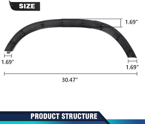 PIT66 Rear Right Fender Wheel Flare Trim Molding Compatible with Chevy Trax LTZ 2013-2016/Trax Premier 2017-2020/Trax (submodel: LS, LT) 2013-2022 95298242, GM1791123 in Saudi Arabia