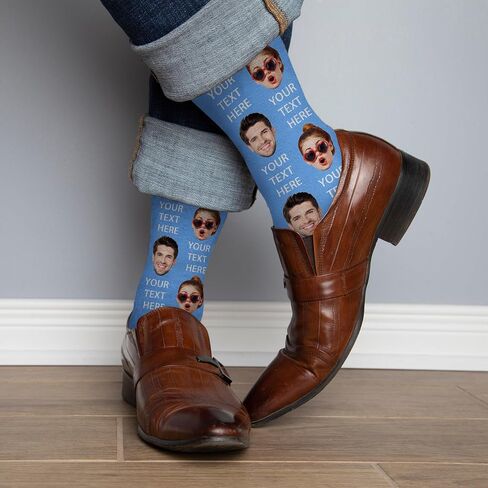 Artsadd Custom Face Socks - Funny Personalized Socks with Picture - Gifts for Men, Dad, Fathers Day, Birthday in Saudi Arabia