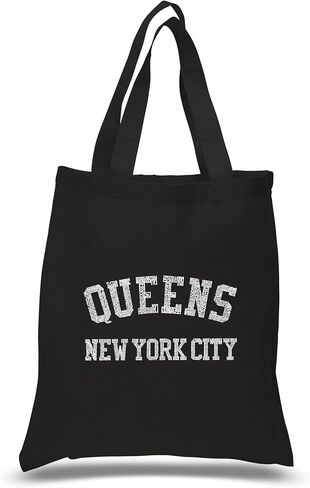 LA POP ART Word Art S Tote Bag - Popular Neighborhoods in Queens New York - Word Art in Kuwait