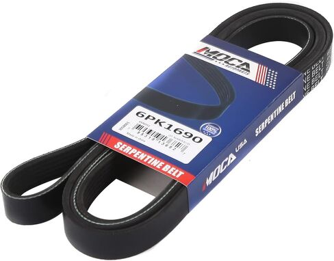 MOCA 6PK1690 حزام EPDM Serpentine Fits لبويك 1998-2004 Regal 3.8L ، لشيفروليه 2004-2005 Impala 3.8L ، 2004-2005 Monte Carlo 3.8L ، لكرايسلر 2011-2013 300 3.6 لتر ، والمزيد in Kuwait