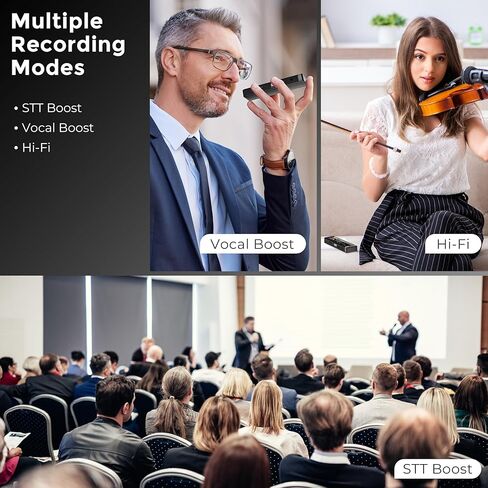 136GB AI Voice Recorder, TIMMKOO Digital Voice Recorder with Playback, Offline Transcribe and Online Summarize/Mindmap/Translation Base on AI Technology, Voice Activated Audio Recorder (Black) in Kuwait