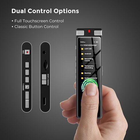 136GB AI Voice Recorder, TIMMKOO Digital Voice Recorder with Playback, Offline Transcribe and Online Summarize/Mindmap/Translation Base on AI Technology, Voice Activated Audio Recorder (Black) in Kuwait