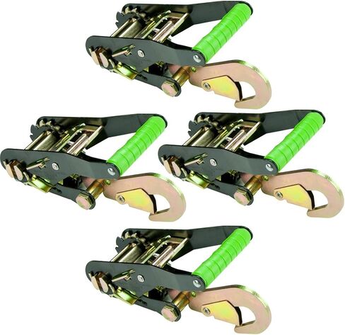 VULCAN Ratchet Buckle - Snap Hook - 2 Inch Wide Handle - High-Viz - 4 Pack - 3,300 Pound Safe Working Load in Saudi Arabia