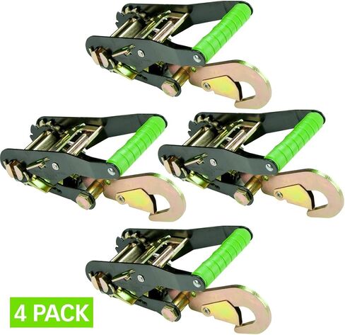 VULCAN Ratchet Buckle - Snap Hook - 2 Inch Wide Handle - High-Viz - 4 Pack - 3,300 Pound Safe Working Load in Saudi Arabia