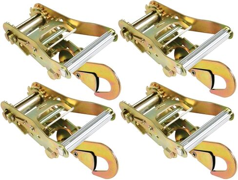 VULCAN Ratchet Buckle - Snap Hook - 2 Inch Wide Handle - High-Viz - 4 Pack - 3,300 Pound Safe Working Load in Saudi Arabia