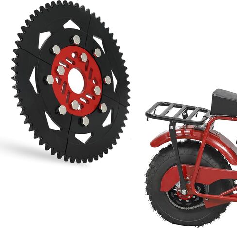 420 Chain 60T Split Sprocket 7075 Aluminum Universal for Coleman CT200U BT200X 212cc 196cc 6.5hp 5.5hp Mini Bike & Go Karts Inner Black and Outer Red in Saudi Arabia