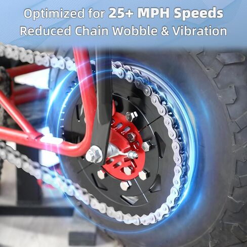 420 Chain 60T Split Sprocket 7075 Aluminum Universal for Coleman CT200U BT200X 212cc 196cc 6.5hp 5.5hp Mini Bike & Go Karts Inner Black and Outer Red in Saudi Arabia