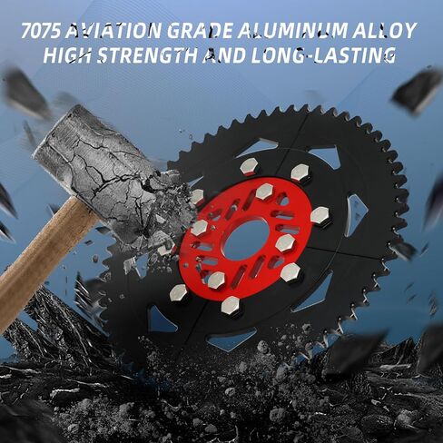 420 Chain 60T Split Sprocket 7075 Aluminum Universal for Coleman CT200U BT200X 212cc 196cc 6.5hp 5.5hp Mini Bike & Go Karts Inner Black and Outer Red in Saudi Arabia