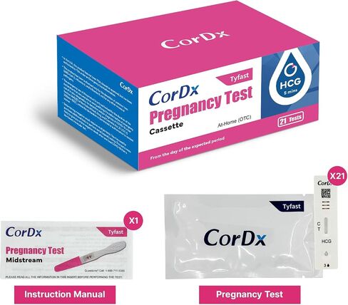 CorDx One Step hCG Pregnancy Test Cassette - 3 Pack in Saudi Arabia