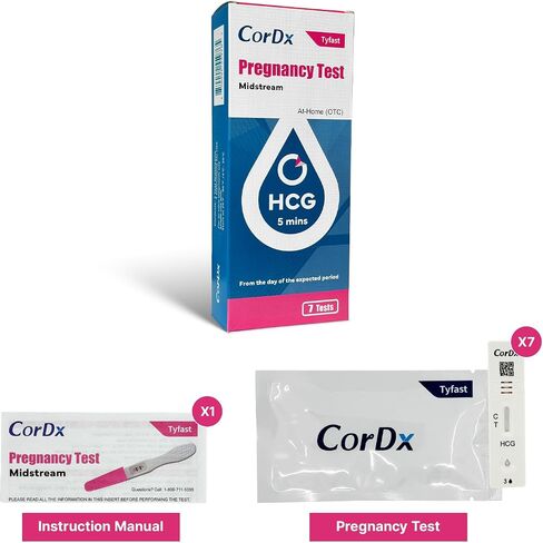 CorDx One Step hCG Pregnancy Test Cassette - 3 Pack in Saudi Arabia