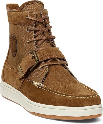 بولو رالف لورين للرجال رينجر Nubuck & Canvas Sneaker Boot Fashion in Saudi Arabia