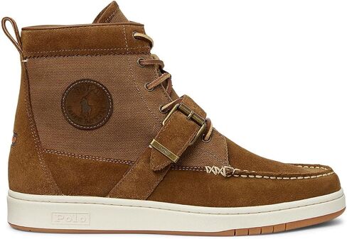 بولو رالف لورين للرجال رينجر Nubuck & Canvas Sneaker Boot Fashion in Saudi Arabia