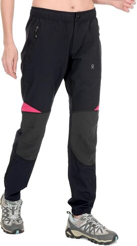 Little Donkey Andy Women's Lightweight Quick Dry Hiking Pants Reinforced Knees UPF 50 for Mountain Climbing Camping Black XL in Saudi Arabia