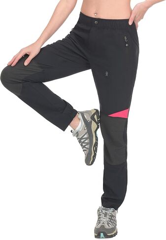 Little Donkey Andy Women's Lightweight Quick Dry Hiking Pants Reinforced Knees UPF 50 for Mountain Climbing Camping Black XL in Saudi Arabia
