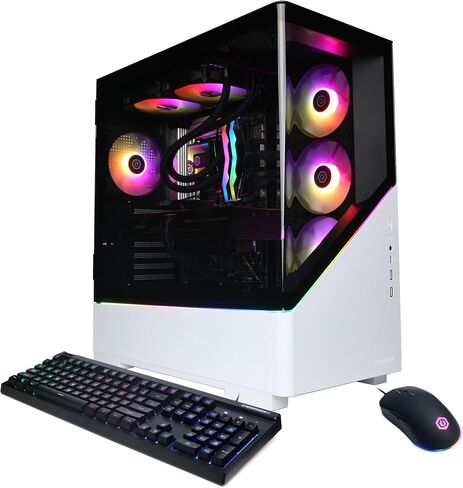 CyberPowerPC Gamer Master Gaming PC ، AMD Ryzen 7 8700f 4.1Ghz ، Geforce RTX 5060 TI 8GB ، 16GB DDR5 ، 1TB PCIE 4.0 SSD ، WIFI Ready & Windows 11 Home (GMA2900A2) in Kuwait