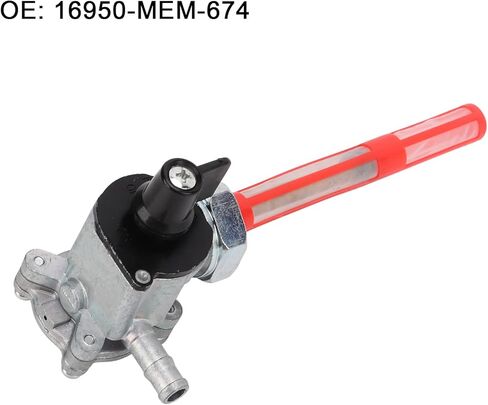 Fuel Petcock Valve Direct OE استبدال 16950-MEM-674 ، صمام الوقود للدراجات النارية Petcock متوافق مع Honda VTX1300C/R/T/S 2004-2009 in Kuwait