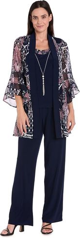 R&M Richards Women's Midnight Bloom Mock Jacket Set in Saudi Arabia