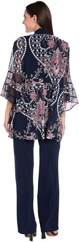 R&M Richards Women's Midnight Bloom Mock Jacket Set in Saudi Arabia