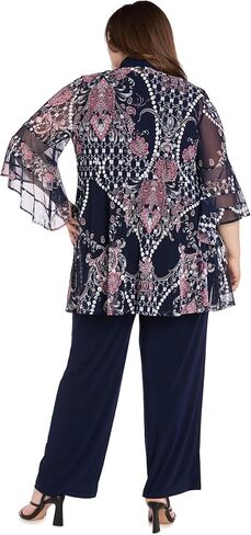 R&M Richards Women's Midnight Bloom Mock Jacket Set in Saudi Arabia