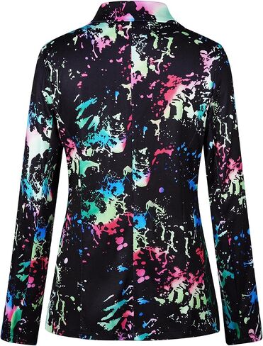 MINTLIMIT Women's Graphic Print Blazer Casual Long Sleeve Notch Lapel Button Open Front Colorful Jacket Blazers with Pockets in Saudi Arabia