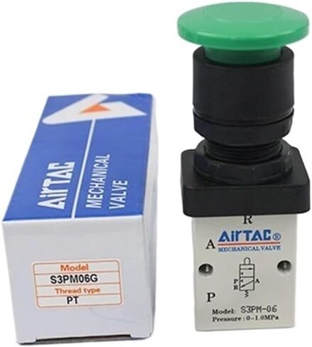 1PCS Mechanical Valve S3PM-06 Mushroom Head Button Type Manual Valve S3PM-06B(S3PM-06R) in Saudi Arabia
